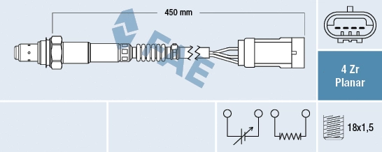 Sonde lambda FAE 77602