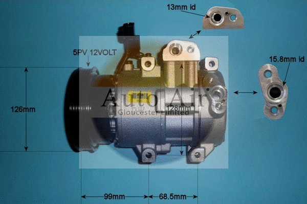 Compresseur, climatisation AUTO AIR GLOUCESTER 14-0412