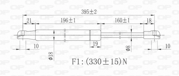 Vérin, capot-moteur OPEN PARTS GSR6017.00