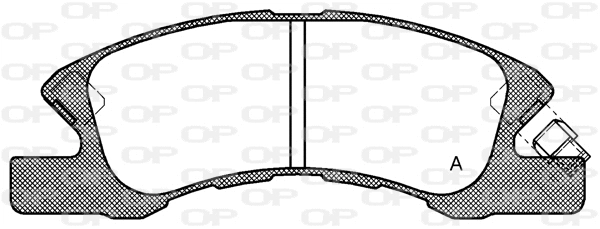 Kit de plaquettes de frein, frein à disque OPEN PARTS BPA1111.02