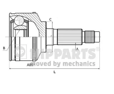 Jeu de joints, arbre de transmission NIPPARTS J2828118