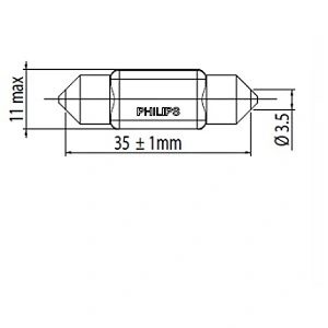 Ampoule, éclairage intérieur PHILIPS 11854CU31B1