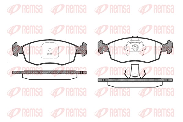 Kit de plaquettes de frein, frein à disque REMSA 0172.10