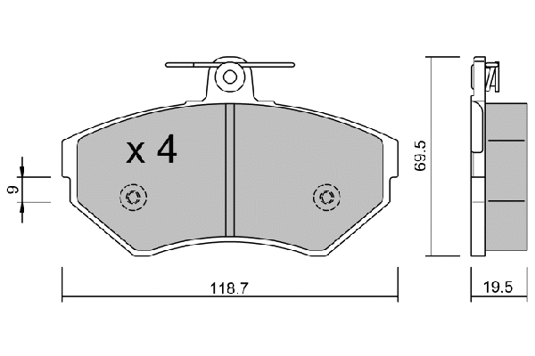 Kit de plaquettes de frein, frein à disque AISIN BPVW-1013