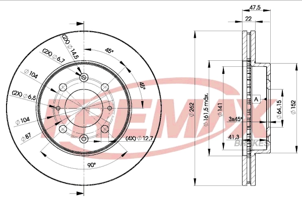 Disque de frein FREMAX BD-0830