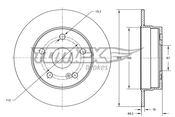 Disque de frein TOMEX Brakes TX 74-05