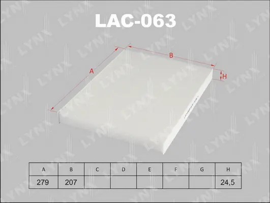 Filtre, air de l'habitacle LYNXAUTO LAC-063