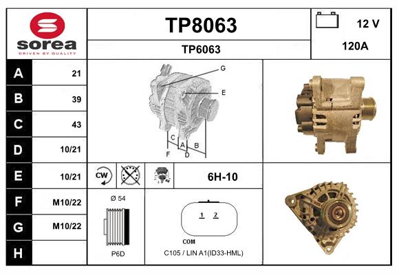 Alternateur SNRA TP8063