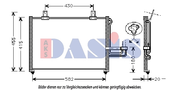 Condenseur, climatisation AKS DASIS 512012N