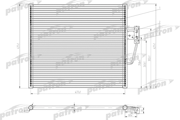 Condenseur, climatisation PATRON PRS1054