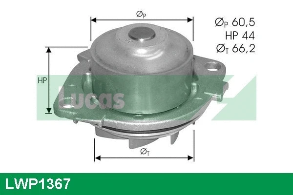 Pompe à eau, refroidissement du moteur LUCAS LWP1367