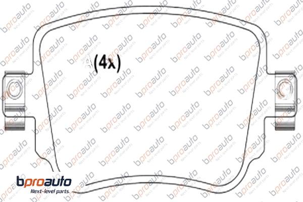 Kit de plaquettes de frein, frein à disque BPROAUTO 1BP30989AA