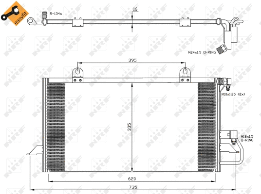 Condenseur, climatisation NRF 35247