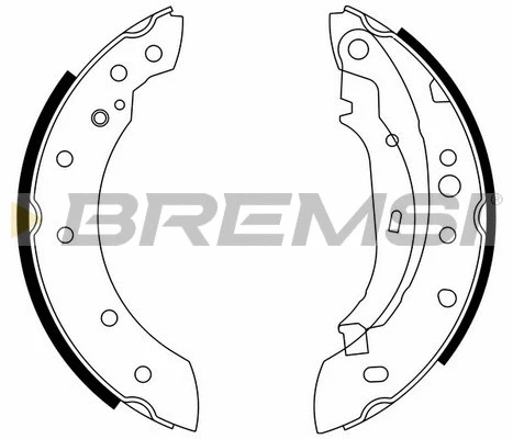 Jeu de mâchoires de frein BREMSI GF0391