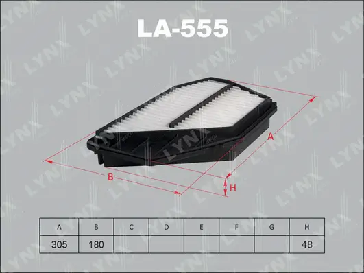 Filtre à air LYNXAUTO LA-555
