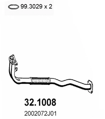 Tuyau d'échappement ASSO 32.1008
