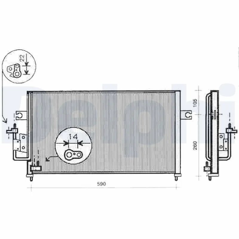 Condenseur, climatisation DELPHI TSP0225286