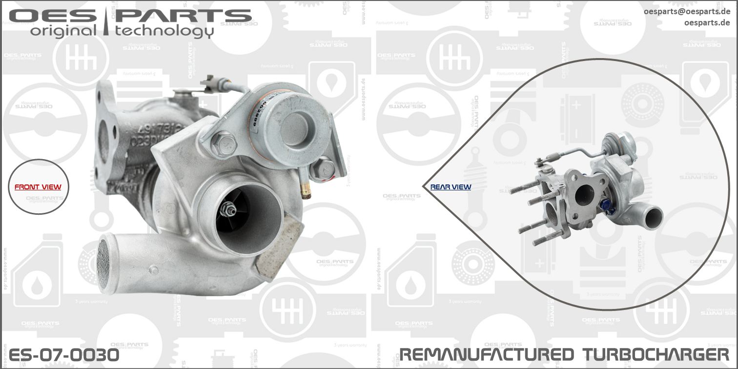 Turbocompresseur, suralimentation OES PARTS ES-07-0030