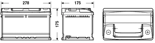 Batterie de démarrage TUDOR TC652