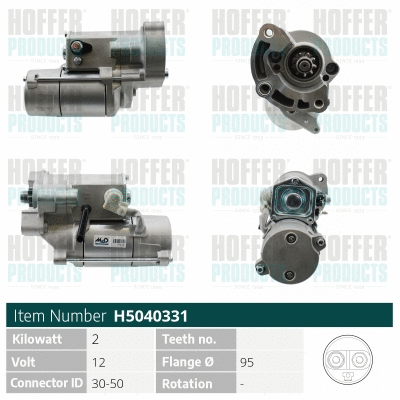 Démarreur HOFFER H5040331