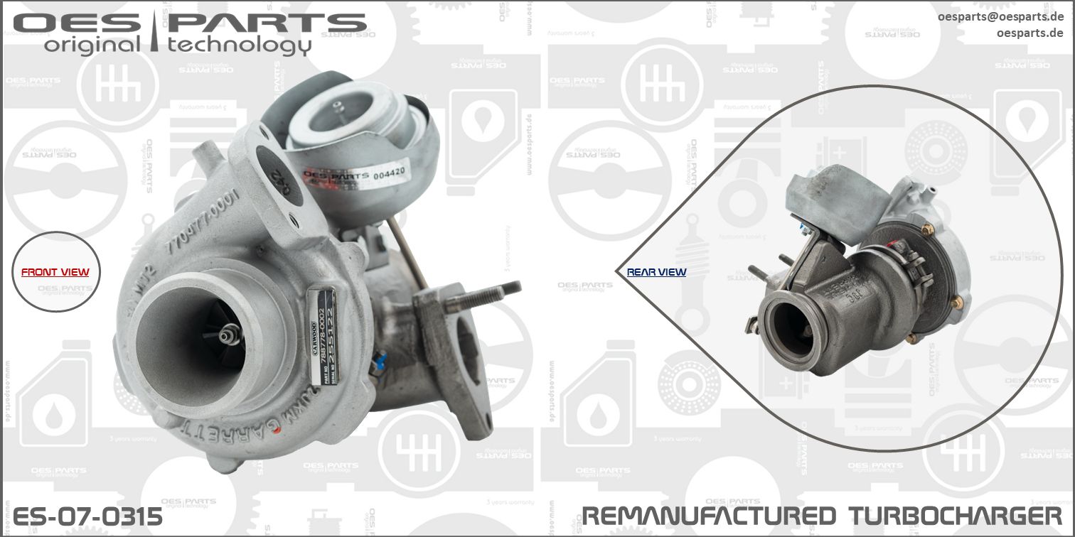 Turbocompresseur, suralimentation OES PARTS ES-07-0315