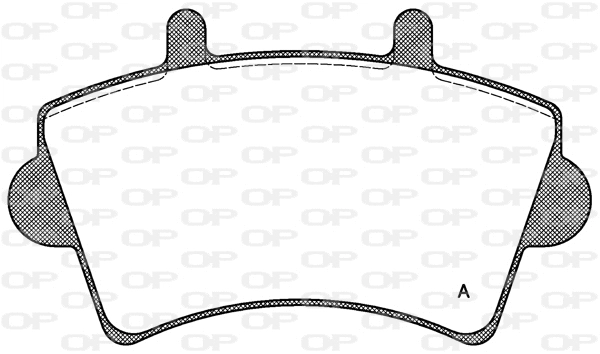 Kit de plaquettes de frein, frein à disque OPEN PARTS BPA0819.00
