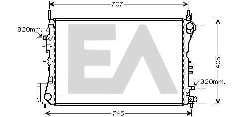 Radiateur, refroidissement du moteur EACLIMA 31R54210