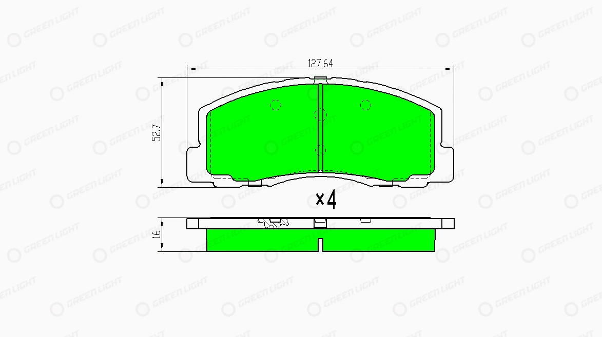 Kit de plaquettes de frein, frein à disque Automotive Adriado GLBP0373