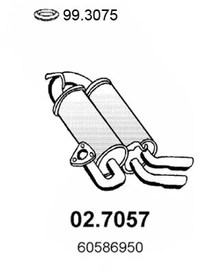 Silencieux arrière ASSO 02.7057