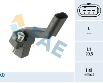 Capteur d'angle, vilebrequin FAE 79521