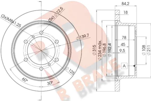 Disque de frein R BRAKE 78RBD28797