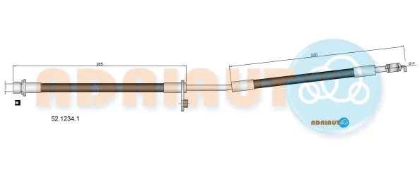 Flexible de frein ADRIAUTO 52.1234.1