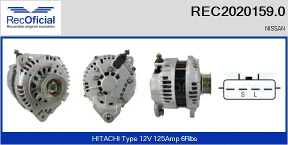 Alternateur RECOFICIAL REC2020159.0