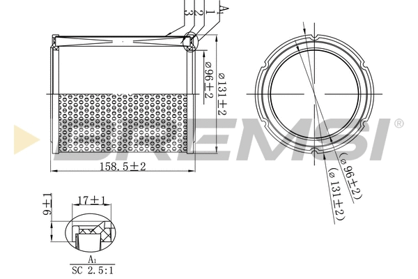 Filtre à air BREMSI FA2295