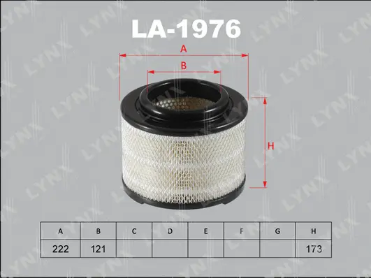 Filtre à air LYNXAUTO LA-1976
