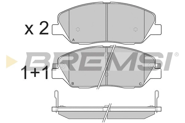 Kit de plaquettes de frein, frein à disque BREMSI BP3313