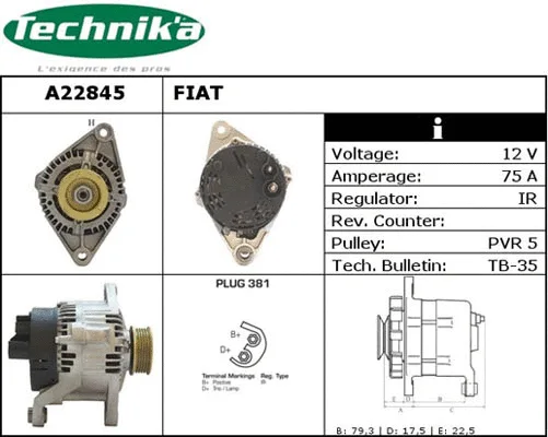 Alternateur Technika A22845