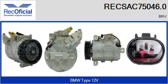 Compresseur, climatisation RECOFICIAL RECSAC75046.0