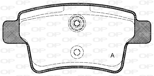 Kit de plaquettes de frein, frein à disque OPEN PARTS BPA1241.00