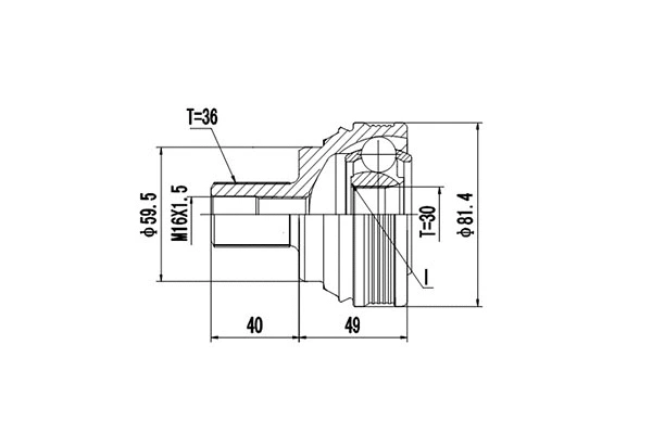 Jeu de joints, arbre de transmission DYNAMATRIX DCV853001