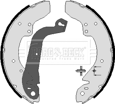Jeu de mâchoires de frein BORG & BECK BBS6037
