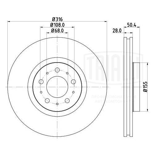 Disque de frein TRIALLI DF 106119
