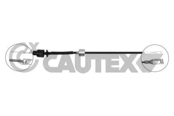 Tirette à câble, commande d'embrayage CAUTEX 033769