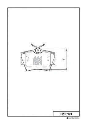 Kit de plaquettes de frein, frein à disque MK Kashiyama D1278H