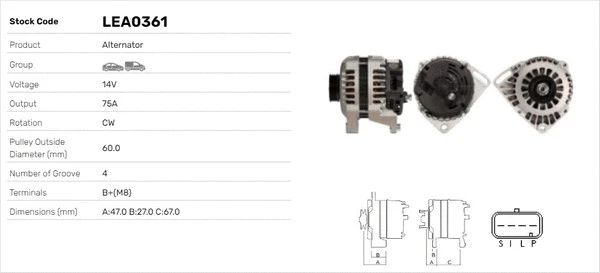 Alternateur LUSA LEA0361