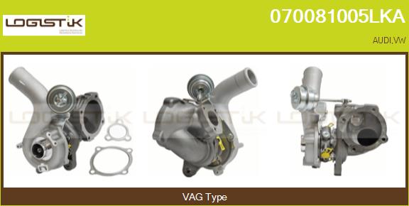 Turbocompresseur, suralimentation LGK 070081005LKA