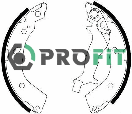 Jeu de mâchoires de frein PROFIT 5001-4083