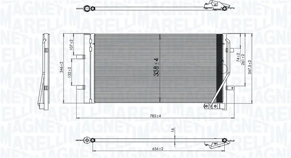 Condenseur, climatisation MAGNETI MARELLI 350203842000