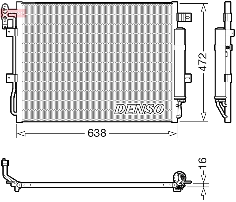 Condenseur, climatisation DENSO DCN14003
