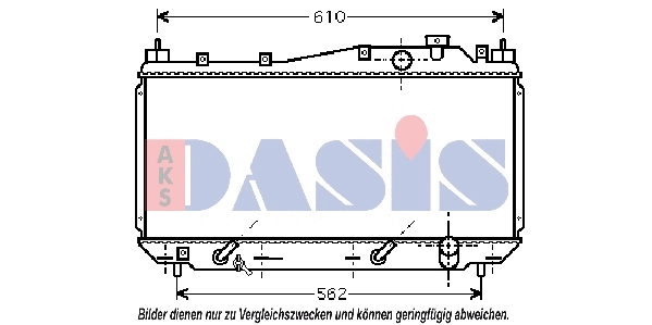 Radiateur, refroidissement du moteur AKS DASIS 100025N